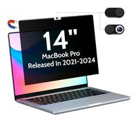 Peslv Schermo privacy compatibile con MacBook Pro 14 pollici (2021-2023, M1, M2, M3)-A2918 A2992 A2442 A2779, filtro magnetico rimovibile opaco anti riflesso blu da 14 pollici Protezione dello schermo