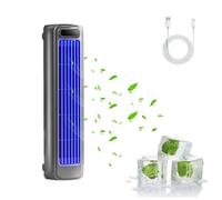 Pesmory Cooling Ace, 3 Speed Control Rapid Cooling, Condizionatore d'aria portatile silenzioso aggiornato 2025, circolazione verticale senza lama domestica, ricarica USB (grigio)