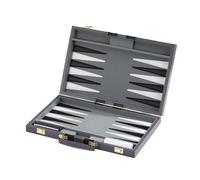 Peso arrotolabile in pelle PU Tappetino da gioco Backgammon Tavola da backgammon e set scacchi per viaggiatori e appassionati giochi Set arrotolabile