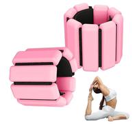 Peso del Polso Regolabile, 2 Pezzi Pesetti Caviglia in Silicone, 2 lb Set di Pesi Alla Caviglia, Portatili Polso Pesi Cavigliera, Fitness Braccialetto Set, per Esercizio, Camminare, Aerobica(Rosa)
