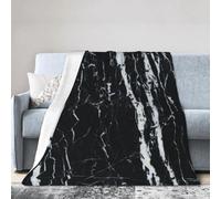 Peso leggero versatile della coperta di marmo bianco e nero della stampa | Morbido viaggio ufficio compleanno camera da letto decorazione casa donne adulti regali tutte le stagioni Birthda