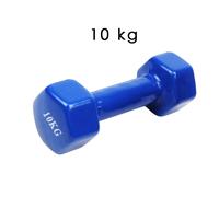 Peso Palestra 10kg Manubrio Esagonale Gommato Antiscivolo Allenamento Fitness