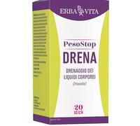 Erba Vita Peso Stop Drena integratore alimentare formulato con Pilosella, Orthosiphon, Verga d’oro e Lespedeza supportano il drenaggio dei liquidi corporei, 20 stick