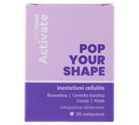 Pesoforma | Activate POP YOUR SHAPE, Integratore Anticellulite 30 Compresse, Integratore con Bromelina, Centella, Cacao e Matè, Drenaggio Liquidi e Microcircolo