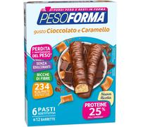 Pesoforma Barrette, 6 Pasti, Cioccolato al Caramello