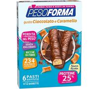 Pesoforma Barrette, 6 Pasti, Cioccolato al Caramello