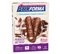 Pesoforma Pasto Sostitutivo Barrette al Cioccolato Cuore Cocco 12 Barrette