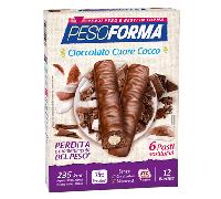 NUTRITION & SANTE' ITALIA SpA Pesoforma Linea Alimentazione Dietetica 12 Barrette Cioccolato Cuore Cocco