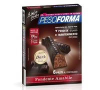 Pesoforma Barrette al Cioccolato Fondente Amabile 6 pezzi