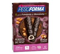 Pesoforma Pasto Sostitutivo Barrette al Cioccolato Fondente E Mandorla 12 Barret