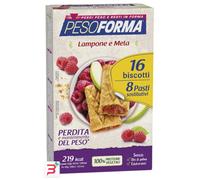 PESOFORMA BISCOTTI LAMPONE E MELA 16 BISCOTTI X 33G 8 PASTI SOSTITUTIVI