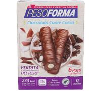 Pesoforma Pasto Sostitutivo Barrette al Cioccolato Cuore Cocco 12 Barrette