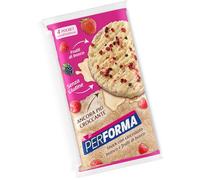 Pesoforma performa Gallette con Cioccolato Bianco e Frutti di Bosco, Gallette di Cereali (Mais e Riso) Ideali Come Snack, a Basso contenuto di Sale, solo 78 Calorie, confezione da 4 Gallette, 66 g
