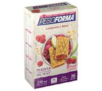 Pesoforma PESOFORMA BISCOTTI LAMPONE E MELA 16 BISCOTTI X 33G 8 PASTI SOSTITUTIVI