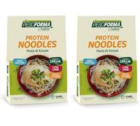 Pesoforma | Protein Noodles Pasta di Konjac 150 g, Spaghetti Konjac Low Carb e Ricchi di Fibre, 26 kcal, Pronti in 1 minuto (Confezione da 2)