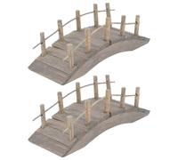 Pesoncarl 2 Pezzi Accessori per casa delle Bambole in Scala 1/12 Ponte ad Arco in Legno Miniature per casa delle Bambole Fai da Te Decorativo Cose Miniatura per l'ambientazione della, Gia