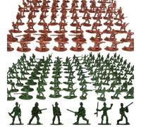 Pesoncarl 200 Pezzi di plastica degli Uomini dell'Esercito 12 Modelli di soldatini Misti Gioco fantasioso dell'Esercito degli Uomini Action Figure per i Bambini 3 Anni in su Favore di Partito