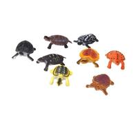 Pesoncarl 8pcs Assortito in plastica Tartaruga Multi utilizzo Figurine in Miniatura Modello di Tartaruga Giocattoli per Bambini, Gioca Veicoli per Figure