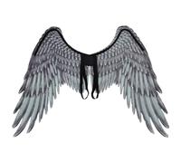 Pesoncarl Ala d'angelo 41, 3x29, 5 pollici Ala nera Halloween Costume da angelo nero Tessuto non tessuto Cosplay per adulti Carnevale Costume di Halloween Puntelli Cosplay