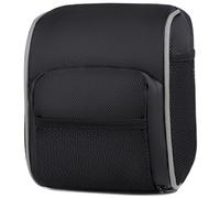 Pesoncarl Borsa da Manubrio per Bici, Borsa da Bici Anteriore con Cerniera Impermeabile di capacità con Striscia Riflettente per Auto Elettrica, Triciclo, Carrello, Nero