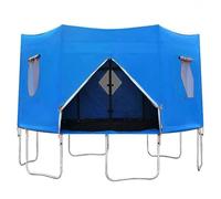 Pesoncarl Copertura da 8 Piedi di Trampolino, Tenda per trampolina in Tessuto Oxford Impermeabile con Finestra e lucernario, baldacchino con Cerniera e Cinturino Adatto a 6 Pole Dritti, Accessori