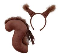Pesoncarl Costume da Scoiattolo per Donne e Ragazze Il Costume da Animale Peloso Include la Fascia per Le Orecchie e Costumi Carini per Halloween, Natale, palcoscenico, Cosplay, Giocattoli