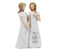 Pesoncarl Figurine, regali di amicizia per donne scolpite per la sorella dipinta a mano regali di compleanno-tu sei la sorella che ho scelto di scegliere i regali divertenti in resina per amici