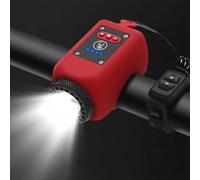 Pesoncarl Luci da 2 in 1 in Bici e Corno, Luce ebike Impermeabile con 4 modalità di Illuminazione, Corno di Bici ad Alta Voce da 110 Db con 5 modalità Audio USB Ricaricabile