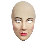 Pesoncarl Maschera Femminile realistica con Trucco su Halloween Elasticbanda Maschera Femminile in Lattice Halloween per Lo Scherzo della Festa in Costume da Cosplay, Giocattoli, Giocattoli
