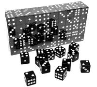 Pesoncarl Mini Dadi da 100 Pezzi Set di Dadi, Mini acrilici da 0, 2 Pollici con Punti Bianchi, Piccolo Set Portatile per Il Gioco da Tavolo, insegnamento di Matematica e bomboniere, Giocattoli