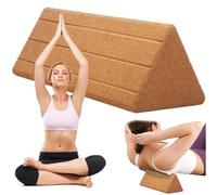 Pesoncarl Yoga Block 12x5x4 Pollici di Pilates triangolari bloccano Lo Yoga Professionale dell'esercizio di Quercia ad Alta densità per Supporto, approfondimento di Pose, Sport