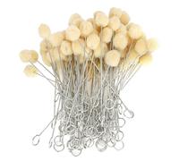 Pespa a sfera da palla da dauber da 100 pezzi di lana, utensile tintura per tintura applicatore da tintura da uuber con manico in metallo per morire artigianato