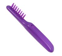 Pespa elettrica districata, pettine di massaggio a ioni negativo a doppio uso per strumento di acconciatura bagnato e asciutto, con copertura della spazzola per adulti e bambini, viola ..