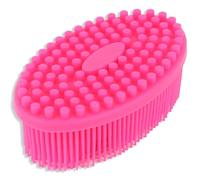 Pespa per bagno per bambini in silicone, pennello per massaggio per capelli morbidi, esfoliante per bambini Cradle C AP Brush per pelle secca, Cradle C AP ed Eczema, 12 * 7 * 4cm (Rosa rosso)