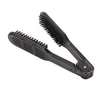 Pespa per capelli a setole di cinghiale, pentole a doppia spazzola per pinzetti raddrizzanti strumenti di styling di pettine per levigare e stili di capelli dritti