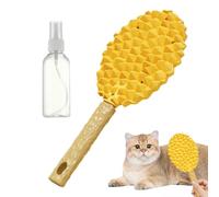 Pespa per la spargimento di animali domestici, pennello per la toelettatura per animali domestici | Durian Shape Cat Grooming Brush | Mesodo di massaggio morbido con forniture per animali domestici a