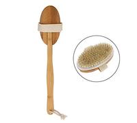 Pespa per Massaggio con Doccia a Manico Lungo con Setole Morbide per la Cura della Pelle Esfoliante, Scrubber e Massaggiatore per il Lavaggio del Corpo 2 in 1