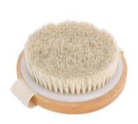 Pespa per Massaggio con Doccia Morbida per la Pulizia della Pelle del Corpo - Pennello da Bagno Rotondo per Capelli di Criniera con Cinturino Posteriore Antiscivolo, Materiale Schima Superba per