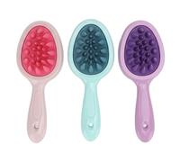 Pespa per shampoo massaggio comodo cuoio capelluto a pezzi spazzola per distrocazione bagnata a secco: 3pc: