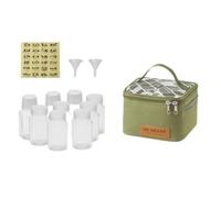 Pessrrtewg Borsa portatile per spezie, organizer per spezie da campeggio, organizer per condimenti, multi borsa da viaggio Spice Co, 1 set/9 pezzi verde