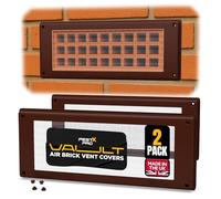 Pest-X Pro Vault - Coperture per mattoni d'aria, 254 mm x 102 mm (confezione da 2), per il controllo dei roditori, protezione da parassiti, per pareti esterne, blocca topi e parassiti