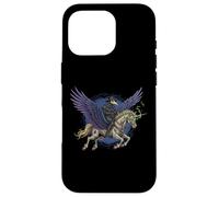 Peste Medico Equitazione Un Unicorno Volante Zombie Fantasy Art Custodia per iPhone 16 Pro