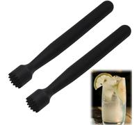 Pestello da Cocktail,2 pezzi Muddler Nero per Cocktail,Pestello da Cocktail,Cocktail Muddler,Limone Schiacciapatate per Tritare Cubetti di Ghiaccio,per il Debug di Cocktail e Succhi