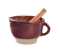 Pestello e mortaio， Set di pestelli in ceramica marrone