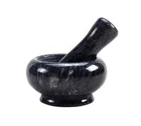 Pestello e mortaio， Set mortaio in marmo for pepe, aglio e zenzero(Black)