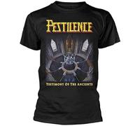 Pestilence Testimony of The Ancients Graphic Tee Printed T-Shirt Fashion Shirt for Men Black XL