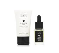 Pestle & Mortar Glowing Duo cofanetto regalo: siero autoabbronzante Glow Drops 15 ml + crema idratante per la pelle Hydrate Lightweight Moisturizer 30 ml per Donna