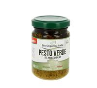 Pesto basilico verde de albahaca vegano Bio 140g Organica Italia