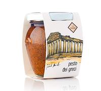 Pesto dei Greci Artigianale Siciliano con Finocchietto Selvatico, Pomodoro, Acciughe e Peperoncino - 12 Vasetti da 180g