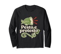 Pesto e Protesto - Ironia Ligure per Foodie Maglia a Manica